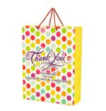 PPJ -THANK YOU POLKA WEDDING/ANNIVERSARY/BIRTHDAY BASH (30 Pcs.) PAPER CARRY BAG, 16 Inch X 12 Inch X 4 Inch RETURN GIFT/HAPPY BIRTHDAY/RETURN GIFTS/GIFTS/GIFT BAGS/GIFT COVERS (LARGE) (Pack of 30)