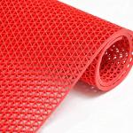 Purav Light 4 x 4 Feet Anti Skid Rubber Mat for Indoor & Outdoor Use, Doormat, Bathmat, Shower Mat, Carpet Rug, Rainmat, Swimming Pool - Red