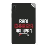 GADGETSWRAP Printed Vinyl Skin Sticker for Realme Pad Mini - charger-hai-kya
