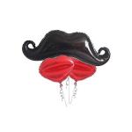 My Party Suppliers Moustache and Kissy Lips Shape Foil Balloons