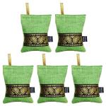 Purifyus Premium Green | 75 gram - Pack of 5 | Activated Carbon Air Purifying Bag | Non-Electric | Natural Odor Absorber for Car Clean and Fresh Indoor Air