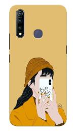 MobiEra Vivo Z1 Pro Selfie Girl Design Plastic Hard Case Cover