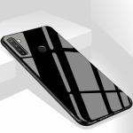 Clickaway Back Cover for Iphone 5S Realme 5/Realme 5I/Realme 5S Series - Luxurious Toughened Glass With Shockproof Tpu Hard Bumper Back Glass Back Cover Realme 5/Realme 5I/Realme 5S - Black Glass