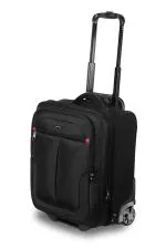 Nasher Miles Black Polyester Wall Street 4 Wheel Soft Sided Laptop Backpack