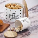 HAZEL Garlic & Potato Storage Containers | Potato Garlic Containers for Storage, Set of 2