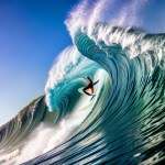 Love Creation 12x18 Size poster print for creative wall art- wave-rider-the-thrill-of-the-ride-11131(Non Sticker)