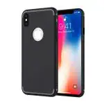 Foso Apple Iphone X Black Silicone Back Cover 14.22 x 7.37 x 0.76 cm