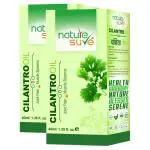 Nature Sure Cilantro Dhania Oil for Joint Pain & Muscle Spasms in Men & Women - 2 Packs (40ml Each)