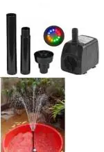 10 watt submersible pump with adjustable flow with 12 LED with Blossom Nozzle Set 2 Feet 800lph
