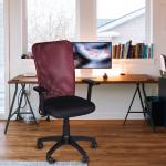 EMOLIFE MERCURY Mesh Medium with Ergonomic Design and Adjustable Arm Rest office Chair (Maroon)