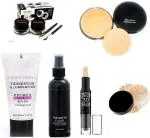 Toroka Women Makeup Kit Combo (Gel Eyeliner, Compact, Primer, Fixer, Highlighter, Face Powder)