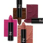 PERPAA Creamy Matte Lipstick Combo Set Of 4 Bright Long Stay Intense Color 3.5gm Each|Nude, Brown, Dark Pink, Dusky Maroon