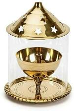 T-KA108 Small 68 mm Brass Table Diya  (Height: 4.8 inch)