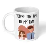Akipi You are The Jim to My Pam The Office TV Show Ceramic Coffee Mug 11oz