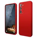 LIRAMARK Liquid Silicone Soft Back Cover Case for Samsung Galaxy S23 5G (Red)