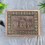DIWAM HANDICRAFTS Handcrafted Decorative Wooden Dry Fruit Box | Elegant Return Gift | Traditional Design with Compartments | Ideal for Festivals & Weddings