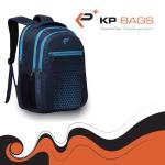 K P BAGS 20 L Backpack Multi Purpose 4 Compartments with Bottle Holder, Printed, Waterproof, 17 Inches Laptop Backpack with Shoulder Strap (Blue)