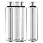 Tasty soul Stainless Steel Bottle 1 Litre | Leak Proof, Durable & Rust Proof | Office Bottle | Gym Bottle | Home Kitchen | Hiking | Treking | Travel - 1000 ml (Pack Of 4)