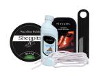 Sheppits Premium Shoe Shiner (Neutral), Shoe Polish (Black), Shoe Horn (Black), Sneakers Sports Shoes Laces (White), & Suede or Nubuck Shoes Cleaner (Natural) Combo | Shoe Care Kit