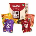 Gladful Assorted Pack Of Date Nut Square - A Healthy, Sugar-Free, Dates And Dry Fruits Based Dessert Bites/ Barfi/Chakki For Kids And Families | High In Protein Source Of Instant Energy (20Gram X 8)