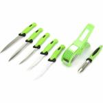 Bluewhale New Multi color 7 PCs. Knife Set. 5Pcs Knife & 1 PC Peeler & 1 Pc Vegcutter. Stainless Steel Knife Set  (Pack of 7)