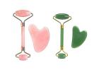 Getmecraft Rose Quartz Face Roller Gua Sha Set With Green Aventurine Jade Roller and Gua Sha Set For Face, Eyes, Neck, Body Muscle Relaxing and Relieve Fine Lines