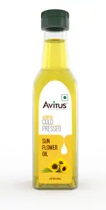 AVITUS Sunflower Oil I Cold Pressed Surajmukhi Tel I 100% Pure and Natural Virgin Unrefined I Chemical-Free, Edible Grade I Delicious & Healthy I for Daily Use and Cooking - 250ml