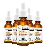 GRANTHVEDA, Bright Complete Vitamin C Booster Face Serum,Night Face Serum 150 ml (Pack of 05)