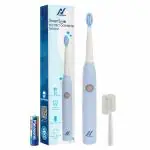 Nexlev Smart Smile Sonic Electric Toothbrush-Sparkle for Adult |AA Battery Included|Super soft Bristles|Sky Blue|2 Replaceable Brushheads| Powerful Sonic technology