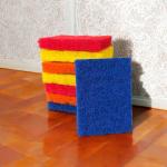 STEEL KING Colorful Scouring Pads Cleaning Cloth Dish Towel For Home Scrub Pad | Kitchen and Home Cleaning Sponges | Pack of 8 | 21*12*13 cm