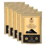 khadi Ark Charcoal Powder Face Pack, Teeth Whitening (Pack of 5, 100 GM Each) (500 g)