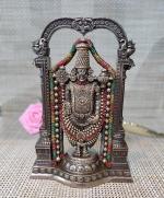 CraftVatika Multicolor Plastic Tirupati Balaji Statue 24.21 x 18.21 cm