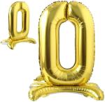 AMFIN (Pack of 1) 32 inch Self Standing 0 Number Balloons Birthday Party Decoration