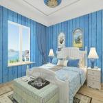 PIXER Multicolor Vinyl Blue Stipers Nature Wallpaper 200X45 cm