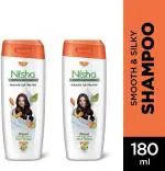 Nisha Smooth Naturally Soft Silky Hair Shampoo, 180 ML (Pack OF 2)