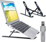 StealODeal Black 6 Angles Adjustable Aluminum Ergonomic Foldable Portable Laptop Stand