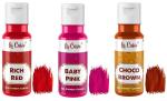 La Casa Edible Oil Candy Color - Red Pink Brown 40 Ml (Pack Of 3)