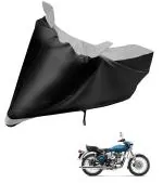 Auto Hub Bike Body Cover for Royal Enfield Bullet Electra 350 , Dustproof UV Protection water resistant Custom Fit Cover-(Black-Silver )