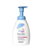 Sebamed Baby Face & Body Wash Foam|Ph 5.5|With Panthenol & natural Bisabolol| For delicate, dry skin Acti Biotic