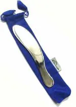 WITSOUL Gua Sha Stainless Steel Tool for Face, Massage Scraper for Facial Skin Care with Travel Pouch (S - SHAPE)