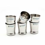 Coconut Stainless Steel Mirror Finish Glass 170 ml (Set of 6) (D5)