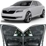Able Zed Black Half Car Magnetic Sun Shade Curtains for Skoda Laura Set of 4 Pcs