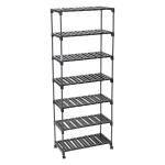 YMRR 7 step Multipurpose Rack with wheels - Color Black