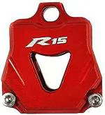OBEROIS TRADERS CNC Aluminum Red Bike Key Case Cover / Key Protector Shell For R15 V3 V2 V1 Key Chain () Parts