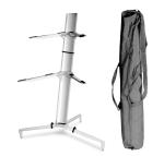 Softline Pro SP20 Double Keyboard Stand With Carry Bag (Silver)