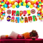 Festiko Happy Gangaur Festival Combo (104 Pcs), Decorations For Gangaur Theme, Marwari Rajasthani Function Party Supplies Happy Gangaur Kit Banner, Multicolor Balloons