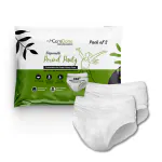 CareDone Disposable White Period Panties for Sanitary Protection for Women, Day and Overnight Panties for Regular Flow Up to 12 Hours Protection, Sanitary Pads Pant Style. (M, 2)