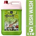 BLISS & BLUSH Dishwash Liquid 5 Liter Green | Refreshing, Antibacterial & Leaves No Residue | Fast Cleaner For All Types Of Utensils