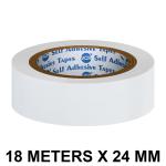 VCR White Floor Marking Tape - 18 Meters in Length 24mm / 01