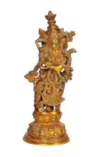 idol collections Dattatreya Golden Brass Radha Rani Idol